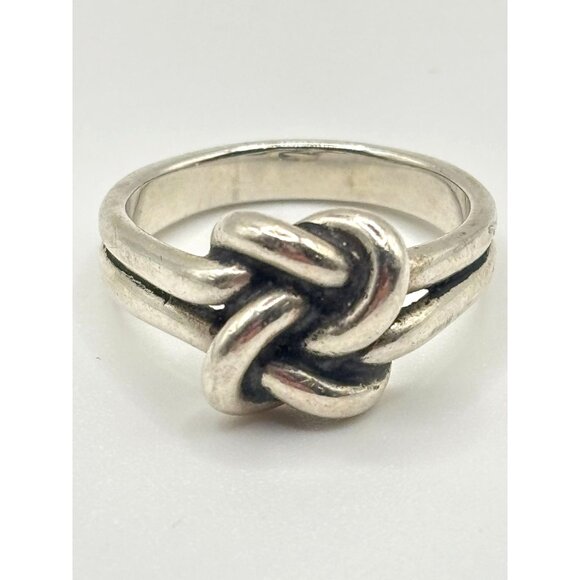 James Avery 925 Sterling Silver Rare Retired Love Knot Ring Size 9 - Picture 6 of 9